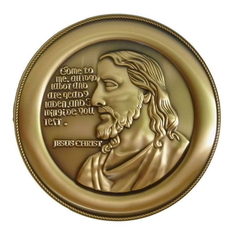 3" Antique Gold Brass Based Custom Challenge Coins